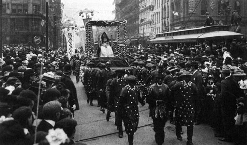 Nubian's march in a Pan Am Parade.