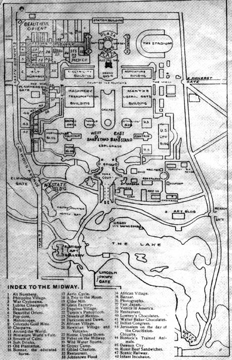 Illustrated map ap of Midway.