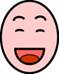 Drawing of a smiley face.