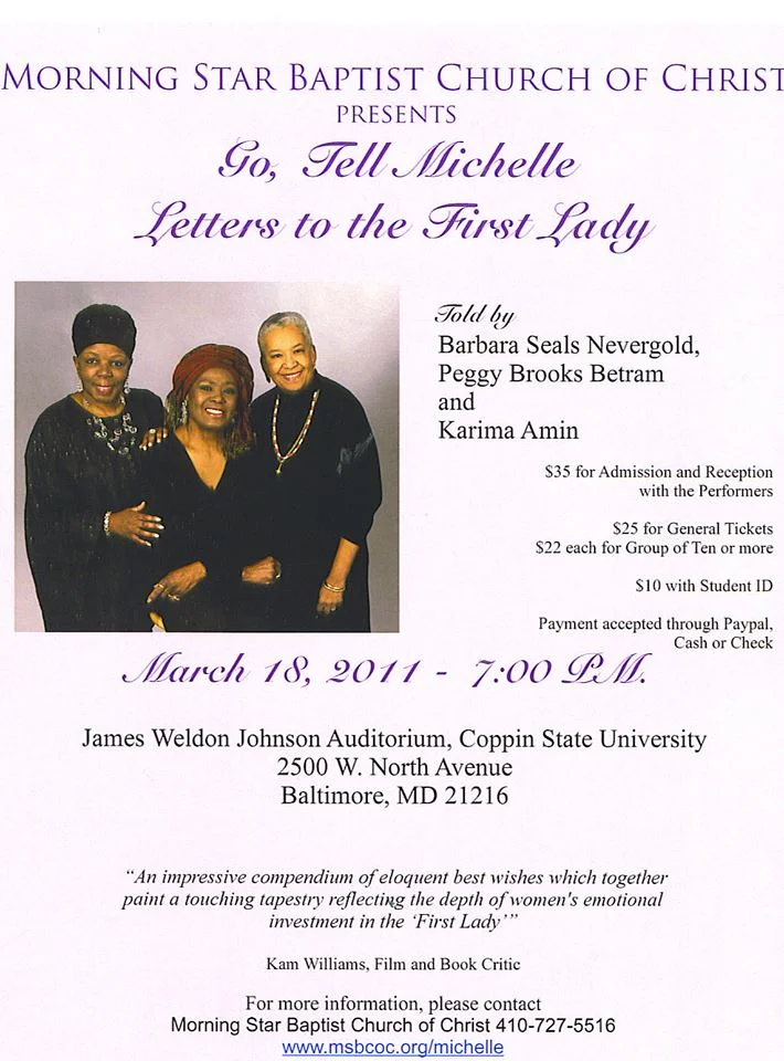 Go, Tell Michelle: African American Women Write to the New First Lady flyer