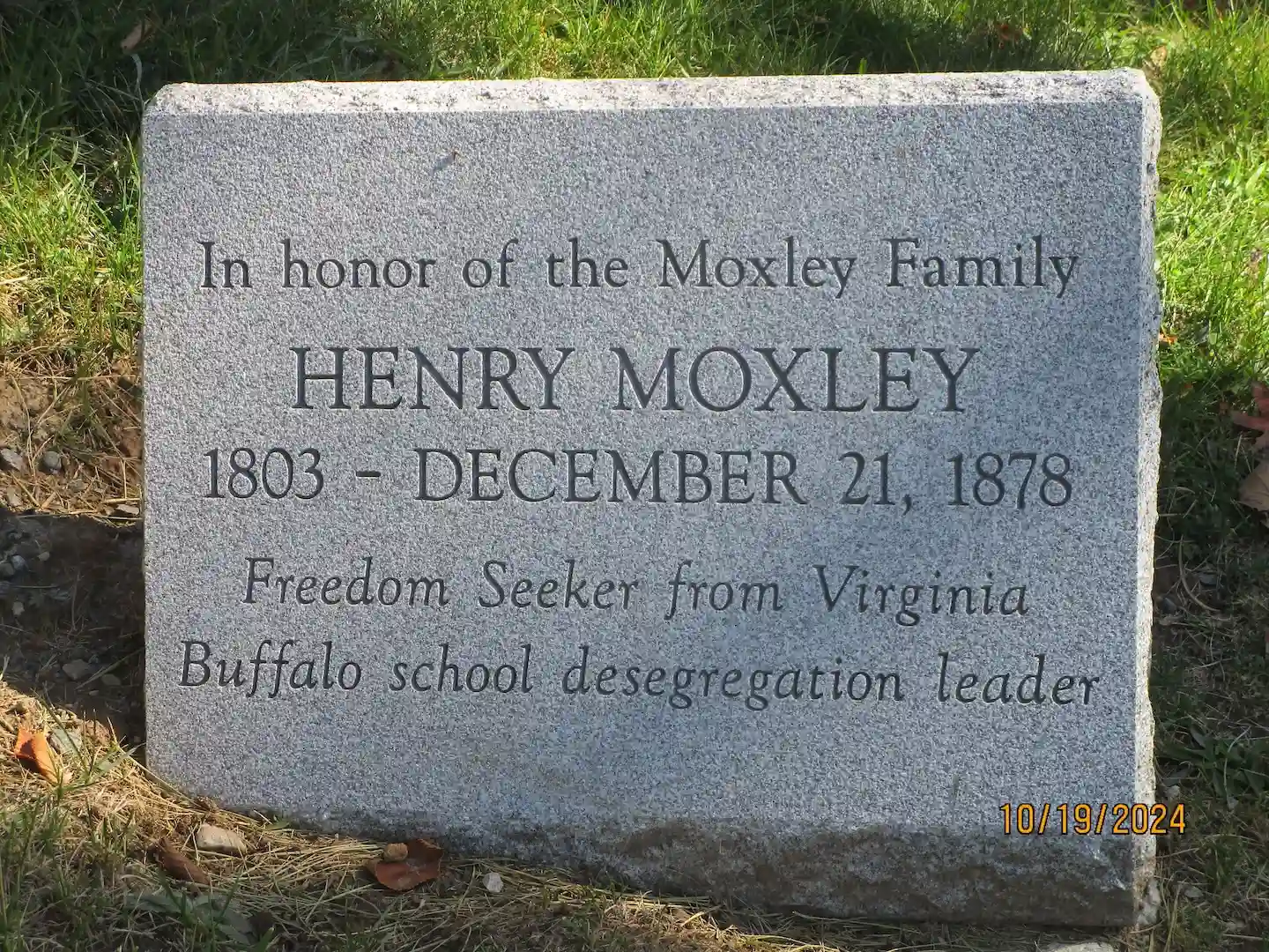 Henry Moxley Headstone Forest Lawn