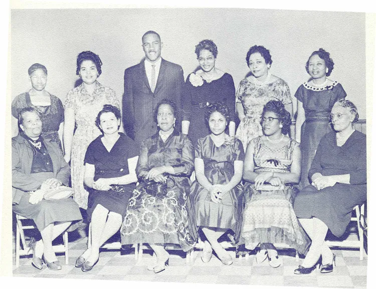 Alice Jones, second from left (seated); Housing Committee for the National Sunday School and Baptist Training Union Congress, 1960 held in Buffalo, NY.