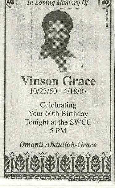 Newspaper Memorial Ad