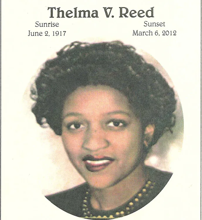 Thelma V. Reed, mother of Ishmael Reed, poet, playwright, novelist and more.