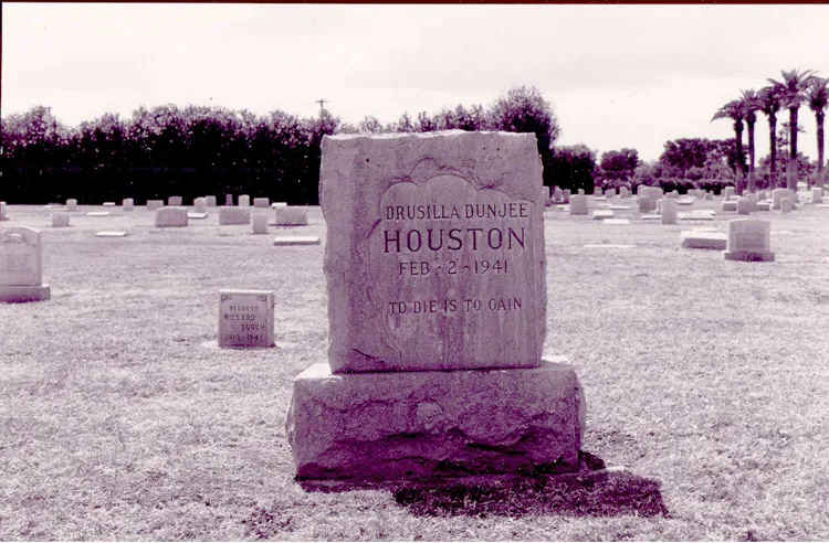 Gravestone of Houston in Arizona