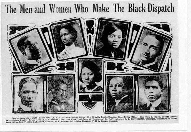 Staff members of the Oklahoma Black dispatch, 1920
