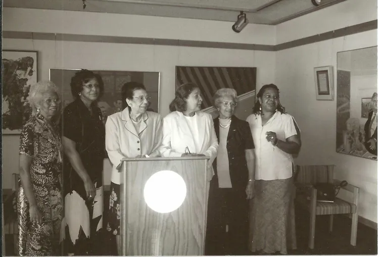 Glendora at the opening of the Eva Noles Papers at the University at Buffalo, Uncrowned Queens Archives.