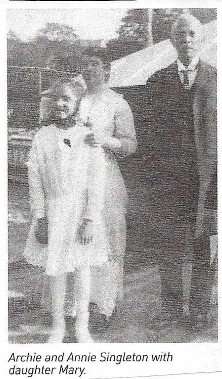 Annie Singleton and family; husband Archie and daughter, Mary