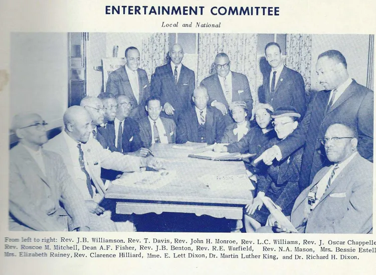 Mrs. Dixon, her husband and other notable religious leaders including Dr. Martin Luther King, Jr.