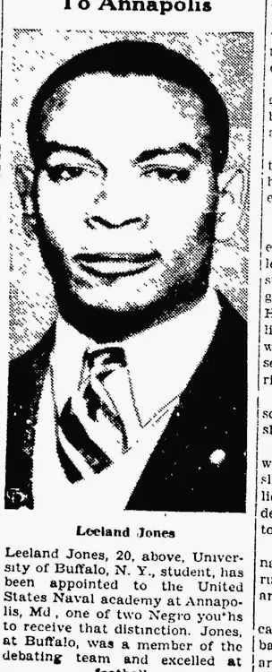 Announcement of Mr. Jones' appointment to Annapolis in June 9, 1942 in Valpariso Indiana newspaper.